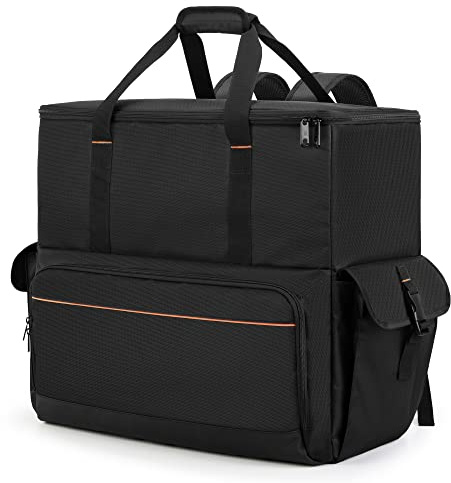 Trunab Computer Desktop Tower Carrying Case Compatible with ATX/M-ATX mainframe chassis, PC Backpack for Computer Main Processor Case, Keyboard, Cable and Mouse, Earphone, Bag Only, Black