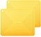 Smithcraft Silikon-Untersetzer für heiße Gerichte, Töpfe und Pfannen, gelbe heiße Pads für Küchentheke, vielseitige rutschfeste Untersetzermatte, flexible Silikon-Topflappen-Matten-Set 2