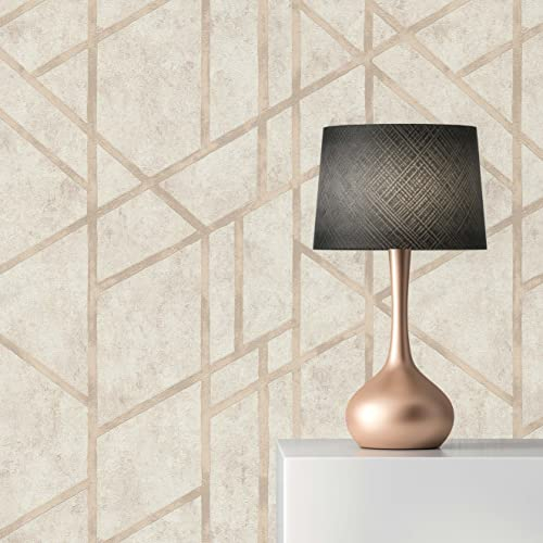 TADESSI Tapete Grafik Roberto M1-No.289 Vliestapete Creme Geometrische Tapete für Wohnzimmer Schlafzimmer Küche