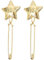 BESTonZON Gewürzsieb 2 Stück Star Tea Infuser Clamp Style Teesiebe Edelstahl Tee Steiler Zangen Löffel mit Langem Griff für Loseblatt-Tee Kräutertees (Golden)