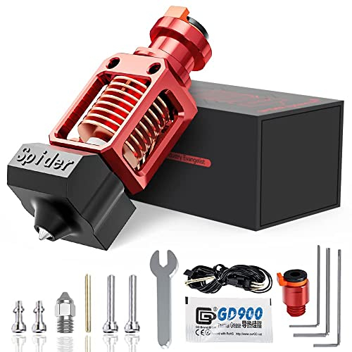 Creality Official Spider Hotend 3.0 All Metal Hochtemperatur und Hochgeschwindigkeits Hotend Pro für 3D Drucker Upgrade Kit für Ender 3, Ender 3 Pro, Ender 3 V2, Ender 5 Pro