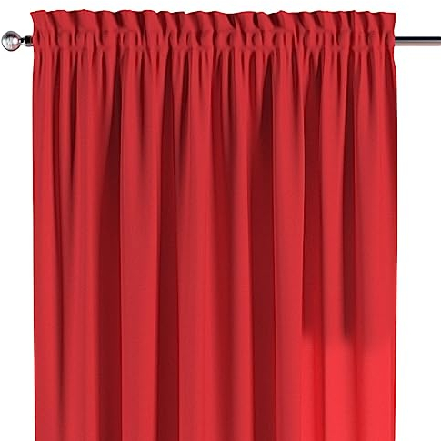 dekoria Vorhang mit Tunnel und Köpfchen Dekoschal Blickdicht 130 x 245 cm rot Maßanfertigung möglich