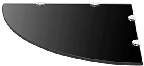 prissent Eckregal 45x45 cm Wandregal Eckregal Hängend Bücherregal Hängeregal Regal Wand Würfelregal Wandregal Küche für Arbeitszimmer, Pflanzen, CDs, Deko, Souvenirs Schwarz