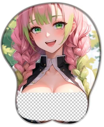 Dämon Killer Kanroji Mitsuri 3D Cartoon Mauspad, PC und Laptop rutschfeste Mauspad