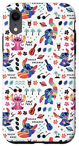 iPhone XR Disney Stitch and Angel Vacay Mode Print Case