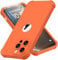 ORETECH for iPhone 14 Pro Max Case 6.7 inch, with [2 Pack Screen Protector] [Camera Lens Guard] [15FT Military Grade Drop Test] 360° Shockproof Slim Fit Design Rubber Bumper Phone Cover - Orange