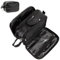 Vasip Kulturbeutel PU-Leder für Herren wasserdichte Reise-Kulturtasche große Waschtasche im Bade Kosmetiktasche Makeup Organizer mit Nass-Trocken, Schwarz