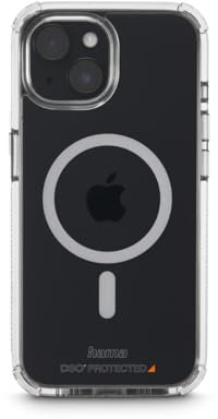 Hama Handyhülle „Extreme Protect“ für iPhone 15 und MagSafe (D3O Bumper, stoßfest, sturzsicher, bruchsicher, durchsichtige iPhone Hülle ohne Vergilben, magnetisches Case für induktives Laden)