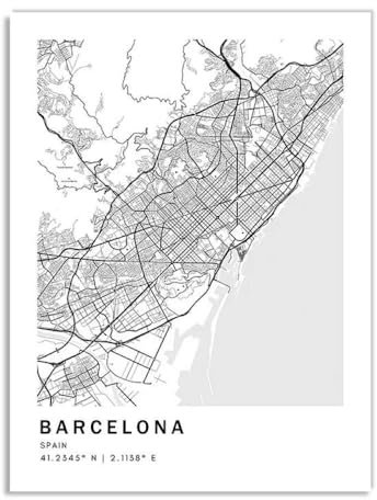 Leinwanddruck Lissabon, Paris, London, Madrid, Stadtplan Der Welt, Nordisches Poster Und Druck, Wandkunst, Leinwandgemälde Für Wohnzimmer, Dekoration, Geschenk, 30 X 45 Cm, Ohne Rahmen