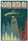SUPERDANT Vintage Metal Blechschilder Komm Mit Mir Retro Metall Wald Alien Schild Wandposter Schild Vintage Deko Metalltafel Retro Deko Für Zuhause Kinderzimmer Männerhöhle Wanddekor