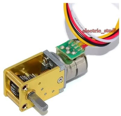 L-type 10MM Speed Reduction Stepper electronic starter DC 5V 2-Phase 4-Wire Full Metal Gearbox Worm Gear Stepper electronic starter DIY Robot Car Motor Starters((D) Ratio 236)