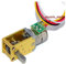 L-type 10MM Speed Reduction Stepper electronic starter DC 5V 2-Phase 4-Wire Full Metal Gearbox Worm Gear Stepper electronic starter DIY Robot Car Motor Starters((D) Ratio 236)