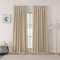 Joydeco Gardinen mit Kräuselband Blickdicht Vorhänge Schienensystem Verdunkelungsvorhang mit Haken Thermovorhang Kälteschutz Schlafzimmer Wohnzimmer 2er Set 245x140cm Hellbeige