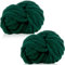 Duscdesp 2 Stück Dicke Wolle Garn 2 X 250g Chenille Chunky Wolle, Weiche Armstricken Wolle zum Stricken und Häkeln XXL Chenille Wolle Yarn für Decken, Kissen, Schals, Mützen (Dunkelgrün)