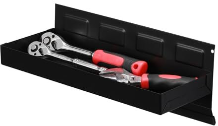Mayouko Magnetic Tool Tray 12x4.5x1.25, Tool Organizer for Cabinets, Garage Magnetic Side Toolbox Holder Shelf