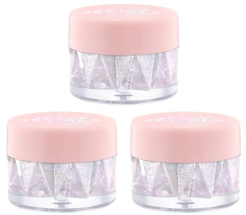 essence JELLY JEWELS glitter eyeshadow topper, Lidschatten, Nr. 02, Gold, sofortiges Ergebnis, intensiv, vegan, ohne Mikroplastikpartikel, Nanopartikel frei, ohne Parfüm, 3er Pack (3x4.2g)