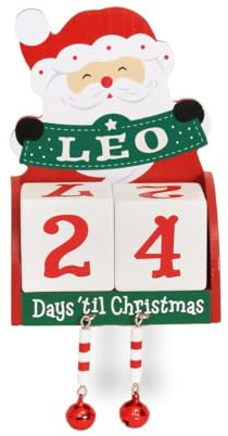 Personalised Christmas Advent Block Calendar (Leo)