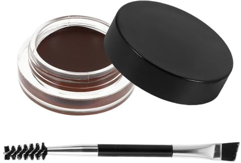 Dark Brown Eyebrow Gel Styling Wax for Natural Brows | Waterproof Formula, Easy Application, Skin-friendly Finish, Includes Eyebrow Brush, Plastic Packaging