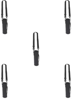 Timcryxient Lot de 5 housses isothermes pour bouteille d'eau de sport Noir 950 ml