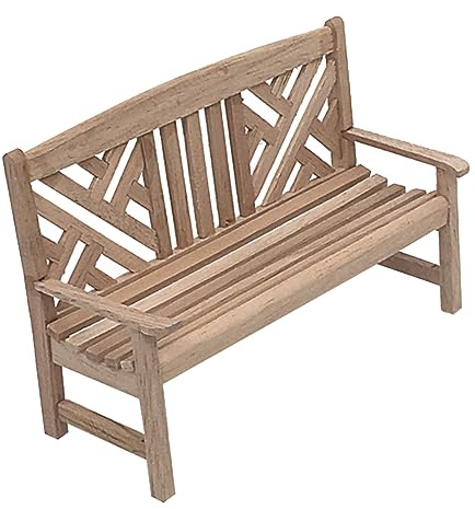 MILISTEN 2 Stck Puppenhaus Deko Handgefertigte Miniatur Gartenbank für Miniaturmöbel Szene Naturbelassene Holzbank für Basteln und Sammler