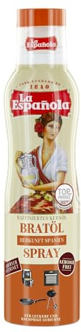 La Española Bratöl Spray 200 ml – Cooking-Spray | zum Braten, Grillen & Backen, feine Dosierung, hohe Hitzebeständigkeit - Ölzerstäuber - Ölspray für Heißluftfritteusen