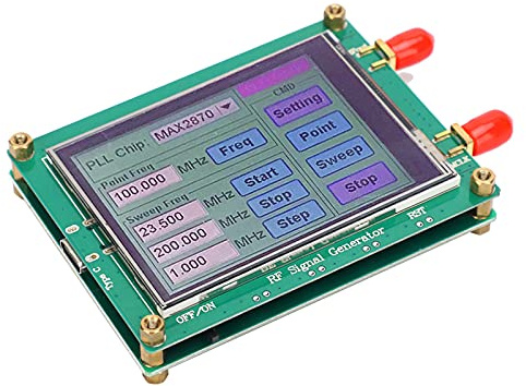 Syrisora Modulo Generatore di Sorgente di Segnale RF, Frequenza a Basso Rumore Ad Alta stabilità da 23,5 MHz a 6000 MHz con MAX2870 VCO, per Misurazione di Test di Infrastrutture