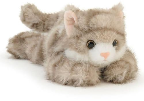 PWCTNT Graue Katze Kuscheltier, Weiches Plüschtier Für Erwachsene, Lesebegleiter Und Schlafhilfe, Reisecomfort Und Dekoration Für Zuhause, Stressabbau Im Büro, Emotionaler Support, EIN Stück