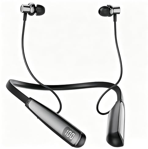 Bluetooth 5.3 Nackenbügel Kopfhörer Sport, 100H In Ear Bluetooth Kopfhörer | ENC Mikrofon, USB-C Schnellladen, Magnetische Ohrhörer, IPX5 Wasserdicht, Dual-Device Verbindung, HiFi Stereo Sound