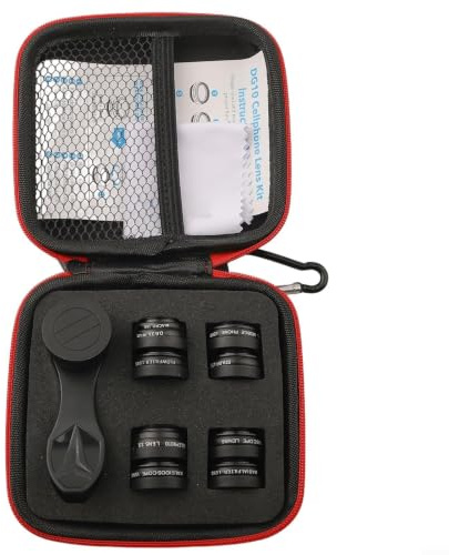 Kit profesional de lentes para smartphone 10 en 1 con gran angular de 0,36x, 15x 2X, teleobjetivo ojo de pez CPL filtros CPL para iPhone para fotografía móvil Android