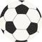 12 runde Servietten Fussball Aufstellung Sport 33x33 cm, gestanzt in Ballform, Airlaid