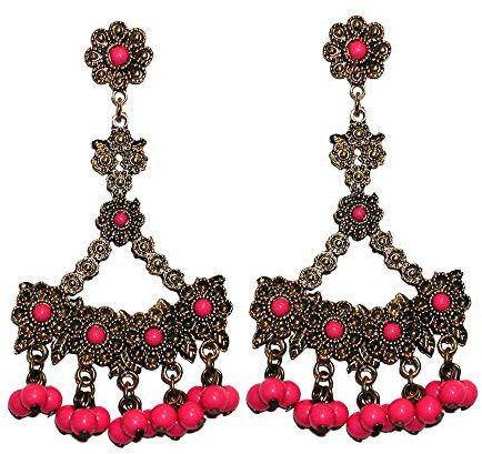 PENDIENTE FLAMENCA (Fucsia)