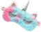 Dodheah Schlafmaske Kinder Frauen Mädchen Augenmaske 3D Süße Einhorn Plüsch Schlafmasken für Reisen Nickerchen Nacht Buntes Einhorn