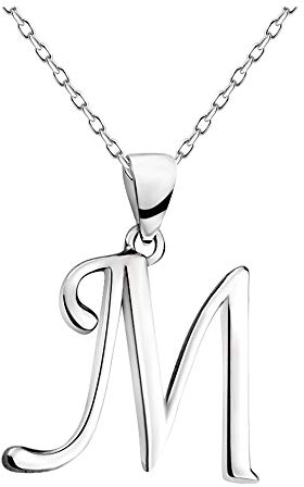 Sofia Milani - Damen Halskette 925 Silber - M Buchstaben Anhänger - 50349