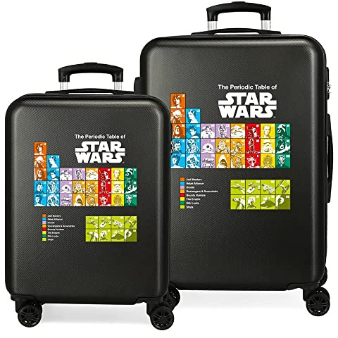 Star Wars Badges Koffer-Set, 48 x 68 x 26 cm, Schwarz, 48x68x26 cms, Koffer-Set