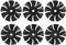 6pcs Motor Blades 550W Low Noise Cooling Fan Blade Air Compressor Pump Replacement Accessories, 115mm/ 4.5 Outer Diameter