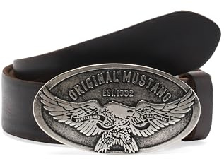 MUSTANG Classic Leather Belt W115 Dark Brown