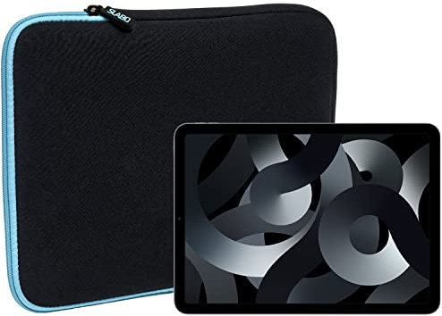 Slabo Funda Universal para iPad Air 10,9 (5. Gen. | 2022) Wi-Fi + Cellular Funda Protectora de Neopreno - Turquesa/Negro