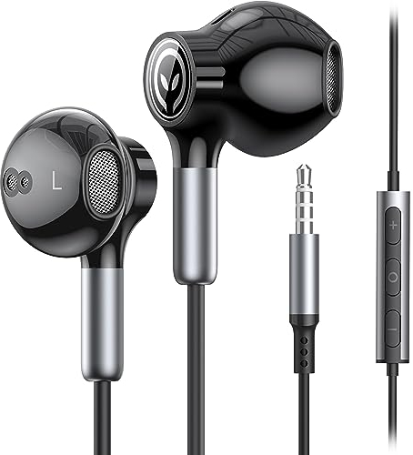 BENEWY ME910 Kopfhörer mit Kabel, extra Bass, mit Mikrofon,geräuschisolierend, In Ear Ohrhörer für iPhone, iPod, iPad, MP3, Huawei, Samsung, 3,5 mm Klinkenstecker.