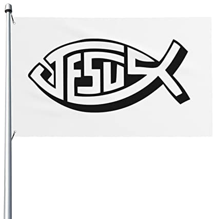 Garten Flaggen Jesus Garten Fahnen Gedruckt Yard-Flaggen Wetterfeste Feiertage Flags Für Feiertage Garten Rasen 152x90 cm