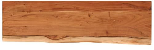 vidaXL Wandregal 110x30x3,8 cm Rechteckig Massivholz Akazie Baumkante