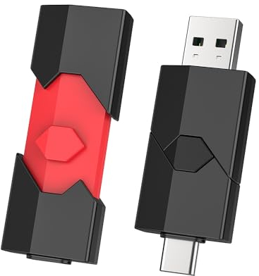 Clé USB C 64 Go Lot de 2, Vansuny Clé USB C 64 Go 2.0 Clef USB Type C USB rétractable Double Connectique pour Smartphone/TV/PC Tablette/Ordinateur