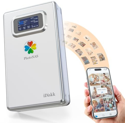 iDiskk Disco rigido esterno per iPhone da 4 TB per backup e condivisione automatica di foto e video e accesso remoto wireless, sincronizzazione dati in tempo reale per iPhone, iPad, PC, Mac, telefoni