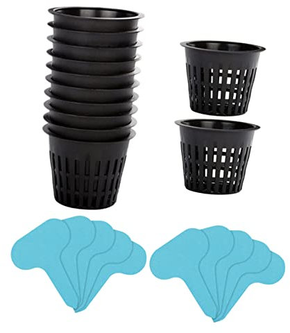 POPETPOP 1 Set Cesto a valore fisso vasi per piante vasi piante forniture per vivai cestino a rete per vivaio Contenitori secchio per piantare secchio per coltura fuori suolo plastica Black