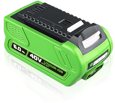 40V 6000mAh 29462 Li-Ion Replacement Battery, Compatible with GreenWork 40V G-MAX Battery 29472 29252 20202 22262 25312 25322 20642 22272 27062 21242, with LED Charge Indicator