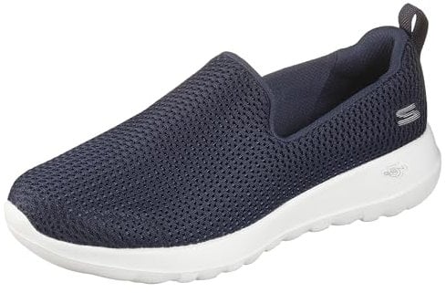 Skechers Women's Go Walk Joy-Evaluate Trainers, Navy Textile /White Trim, 10 UK