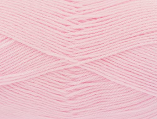 King Cole Big Value Baby 4 Ply Knitting Yarn 100g Ball - Premium Acrylic Wool - Super Soft & Gentle for Baby Garments, Blankets, and Toys (3131 Petal)