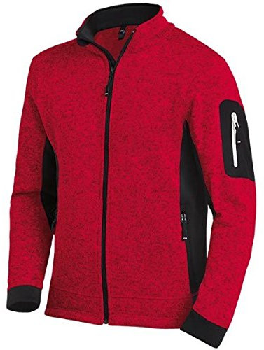 FHB Strickfleece Jacke atmungsaktiv, Farbe:rot, Größe:M