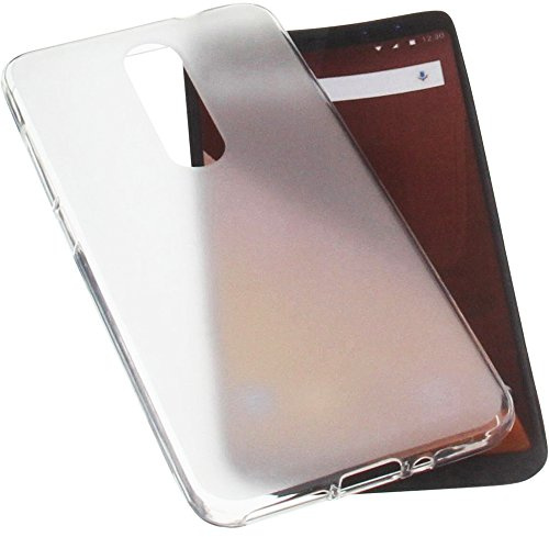 foto-kontor Tasche kompatibel mit Wiko View Prime Gummi Hülle TPU Schutz Handytasche transparent weiß
