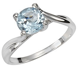 Zeeme Gemstones Damen Ring 925/- Sterling Silber Glänzend Blautopas beh. weiß 358271382