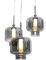 anTes interieur Hängeleuchte Vitrea chrom Glas mehrflammig (Pendelleuchte Hängelampe Deckenlampe Pendellampe Deckenleuchte)